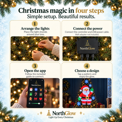 NorthGlow™ Smart Animated Christmas Tree Lights